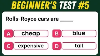 English Grammar Beginner Level test 5 | Grammar Quiz For Beginners