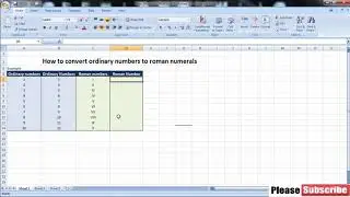 How to Easily Convert Ordinary Numbers to Roman  Number In Microsoft Excel
