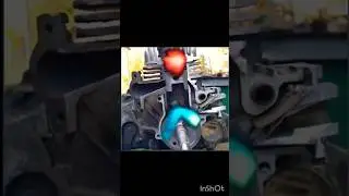 2 stroke engine working with animation