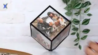 video cubo de fotos giratorio