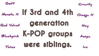 If  some of 3rd and 4th generation K-POP groups were siblings....#kpop