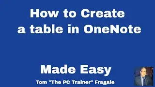 Inserting a table into OneNote - How to create a table in OneNote tutorial for beginners