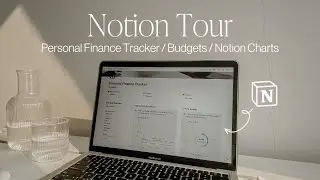 Notion Tour | Personal Finance Tracker (budget, Notion charts, expenses, debt, aesthetic template)