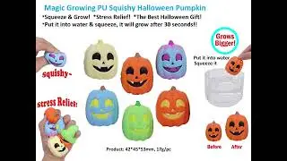 Magic growing PU squishy Halloween Pumpkin
