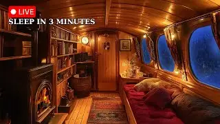 Snowstorm at a Frozen Wooden Hut | Howling Wind & Blowing Snow | Fireplace Sounds for Sleeping