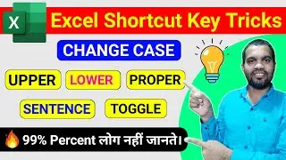 Excel Shortcut Key Tips and Tricks | Excel Change Case Shortcut Key | Excel Keyboard shortcuts