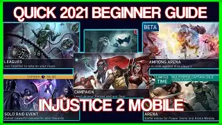 Injustice 2 Mobile Explained  In 8 Minutes! 2021 Quick Beginner Guide For Best Start