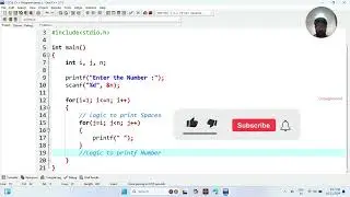 C Program to Print Number Pattern #codingtutorial #coding