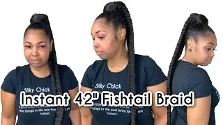 🔥 FISHTAIL BRAID PONYTAIL| Outre Natural Braided Fishtail 42