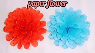 How to make flower with paper/paper craft/paper flower