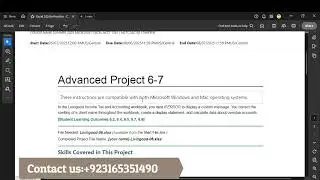 Excel 2021 In Practice - Ch 6 Advanced Project 6-7 | Excel 2024 In Practice - Ch 6 Advanced Project