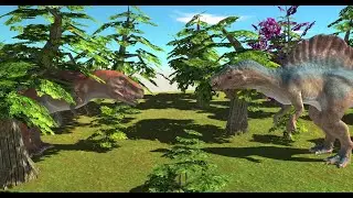 T-rex vs Spinosaurus 2, the rematch |Animal Revolt Battle Simulator