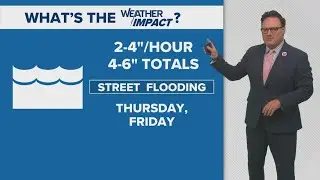 New Orleans Weather Impact: Street flooding expected Thursday and Friday, scattered showers