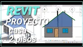 PROYECTO REVIT DESDE 0 - 3- CURSO REVIT  CASA 2 PISOS. MUROS HASTA CUBIERTA, VENTANAS Y PUERTAS.