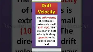 Drift Velocity #utubeshorts