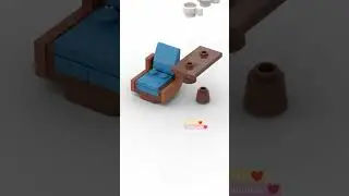 Построй мягкое кресло 💺и стол из лего. 
