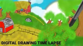 Landscape | Digital Drawing Timelapse