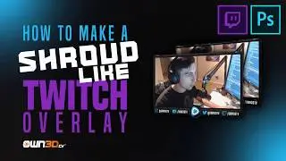 How to make a Shroud like Twitch Overlay in Photoshop CC 2019 | Tutorial