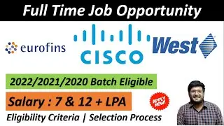 CISCO | WEST Hiring 2022/2021/2020 | Eurofins Off Campus Drive 🔥🔥