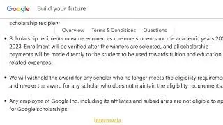 Google Free Scholarship 2022 for College Students | Earn 2 Lakh ₹ | Venkat Scholarship | Internwala