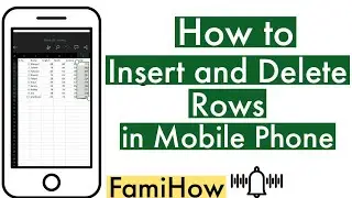 How to Insert and Delete Rows in Excel in Android Phone | How to Insert Rows in Excel in Mobile
