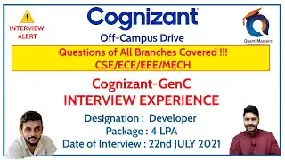 Cognizant-GenC Interview Experience -22 JULY 2021 | CSE 