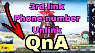 How to unlink 3rd link from pubg | How to remove mobile number  in PUBG