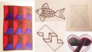 Different type optical drawing very easy || Easy drawing tutorial