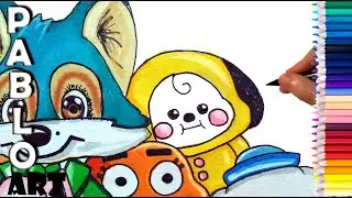 How to color Chimmy baby from BT21 | Learn to Draw step by step