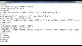 html image animation using marquee tag and attributes