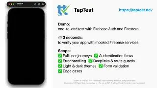 TapTest Demo: Firebase Auth and Firestore mock