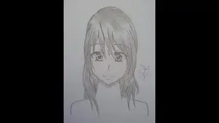 Drawing Manga Girl With Pencil