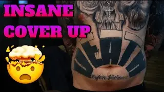 IMPOSSIBLE COVER UP 🔸 craziest tattoo I've done! tattoo tutorial by mr.Reyes_Ink