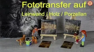 Fototransfer auf Leinwand Holz und Porzellan: Fotopotch