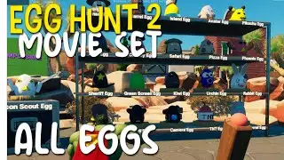 FORTNITE - EGG HUNT 2 - All Eggs Movie Set Area 5254-3662-3657