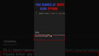 How to Find Number of Digit || Python #coding #python #problemsolving #codingmemes #coderlifestyle