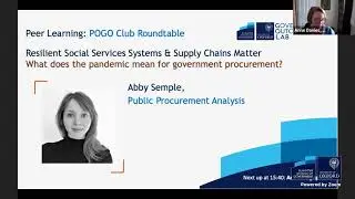 Go Lab:  SOC20 - PEER LEARNING: Procurement of Government Outcomes (POGO) Club