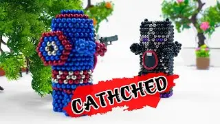 What Happens If BlackPanther Fights With CapTain | Magnet Stopmotion #01