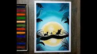 Easy Soft Pastel Drawing For Beginners | How To Draw Soft Pastel Scenery