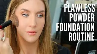 How to Apply POWDER FOUNDATION Without Looking Cakey | Routine for ANY Skin Type