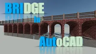Small bridge in AutoCAD 2D and 3D ll AutoCAD mein small river bridge kaise banaye 2D and 3D mein.