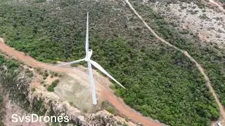 Sobradinho Bahia torre éolica voo com drone DJI