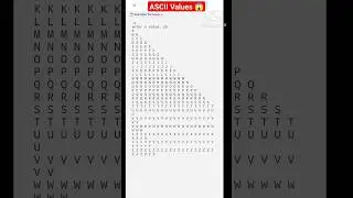#16 ASCII Values c language programming 