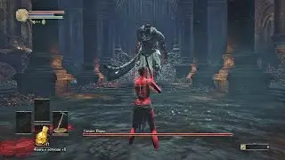 Гигант Йорм без урона. Перс без прокачки. Dark Souls 3.