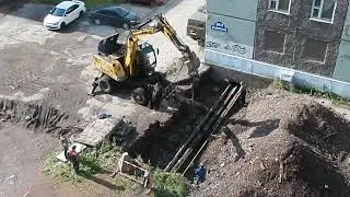 Работы во дворе 16