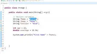 Java Programming Tutorial - 4 - Declaring Variables and Concatenation