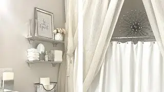 BATHROOM TUB/SHOWER DECORATING IDEAS/GUEST BATHROOM