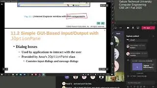 FALL 2020 CSE241 2021 01 11 Java GUI Part 1