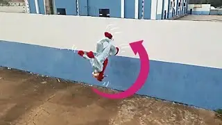 FOFAO PARKOUR NAS RUAS BACKFLIP NA PAREDE