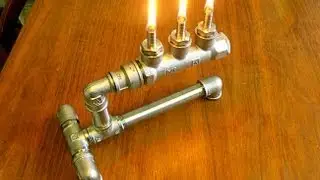 Масляная лампа из труб. (Pipe Oil Lamp DIY)